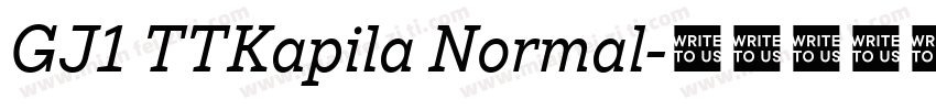 GJ1 TTKapila Normal字体转换